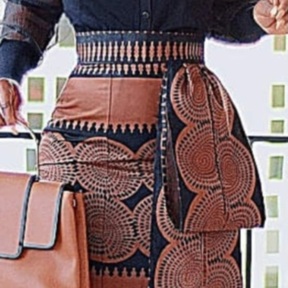 African print skirt